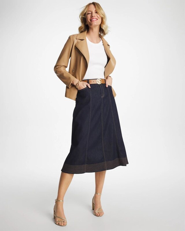 Trapunto Stitch Skirt - image 1